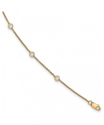 Solid 14K Gold True Origin Lab Grown Diamond VS/SI D,E,F Rolo Bracelet Yellow Gold 0.4 carats $221.76 Anklets