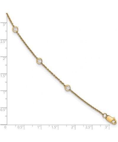 Solid 14K Gold True Origin Lab Grown Diamond VS/SI D,E,F Rolo Bracelet Yellow Gold 0.4 carats $221.76 Anklets