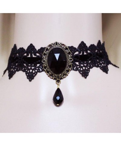 Black Lace Choker Necklace Lace Gothic Choker for Women for Halloween Weeding Costume Party Prom Vampire Choker Black $8.50 N...