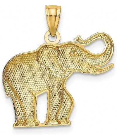 14k Yellow Gold Elephant Necklace Charm Pendant Animal Fine Jewelry For Women Gifts For Her $78.96 Necklaces