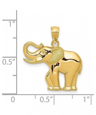 14k Yellow Gold Elephant Necklace Charm Pendant Animal Fine Jewelry For Women Gifts For Her $78.96 Necklaces