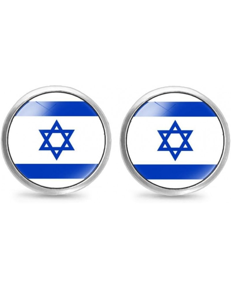 Israeli flag Earrings,Israel Stud Earrings,I Stand with Israel earrings,Israel Flag earrings to Support for Israel, Proud Isr...