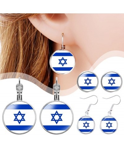 Israeli flag Earrings,Israel Stud Earrings,I Stand with Israel earrings,Israel Flag earrings to Support for Israel, Proud Isr...