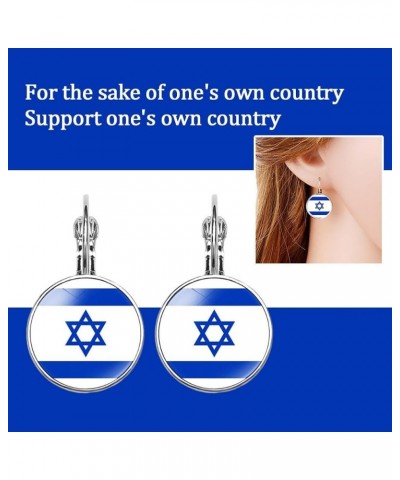 Israeli flag Earrings,Israel Stud Earrings,I Stand with Israel earrings,Israel Flag earrings to Support for Israel, Proud Isr...