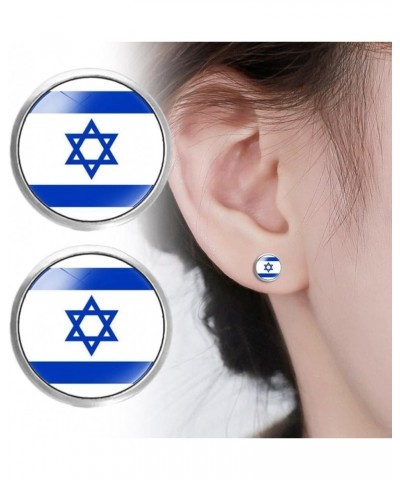 Israeli flag Earrings,Israel Stud Earrings,I Stand with Israel earrings,Israel Flag earrings to Support for Israel, Proud Isr...