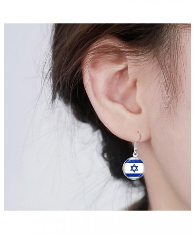 Israeli flag Earrings,Israel Stud Earrings,I Stand with Israel earrings,Israel Flag earrings to Support for Israel, Proud Isr...