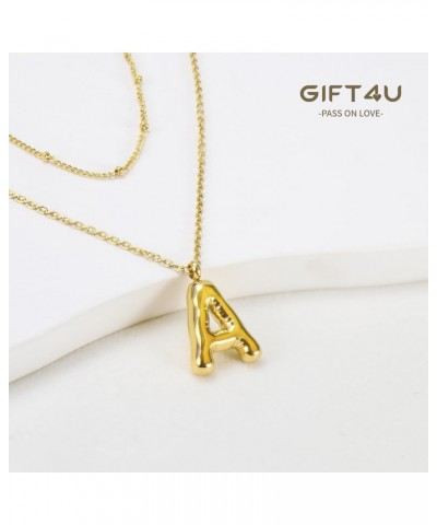 Gold Initial Necklaces for Women - Valentine Gifts, Bubble Letter Necklace Gold, Gold Initial J Necklaces, Initial J Necklace...