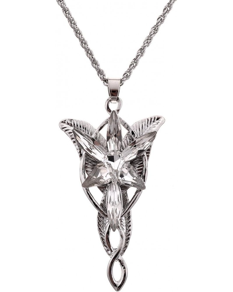 LUREME® Fairy Princess Arwen Silver Tone Zirconia Wings Pendant Necklace for Women and Girls(a1000004) $9.51 Necklaces