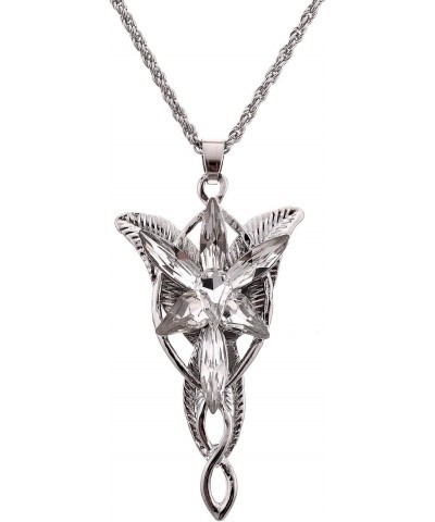 LUREME® Fairy Princess Arwen Silver Tone Zirconia Wings Pendant Necklace for Women and Girls(a1000004) $9.51 Necklaces