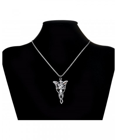 LUREME® Fairy Princess Arwen Silver Tone Zirconia Wings Pendant Necklace for Women and Girls(a1000004) $9.51 Necklaces