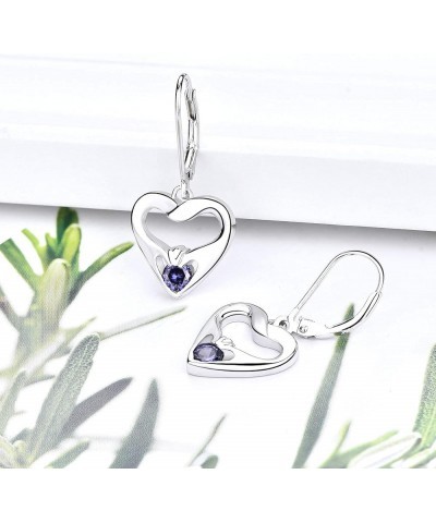 Women Claddagh Earrings,925 Sterling Silver Irish Celtic Claddagh Love Heart Drop & Dangle Leverback Earrings claddagh heart,...