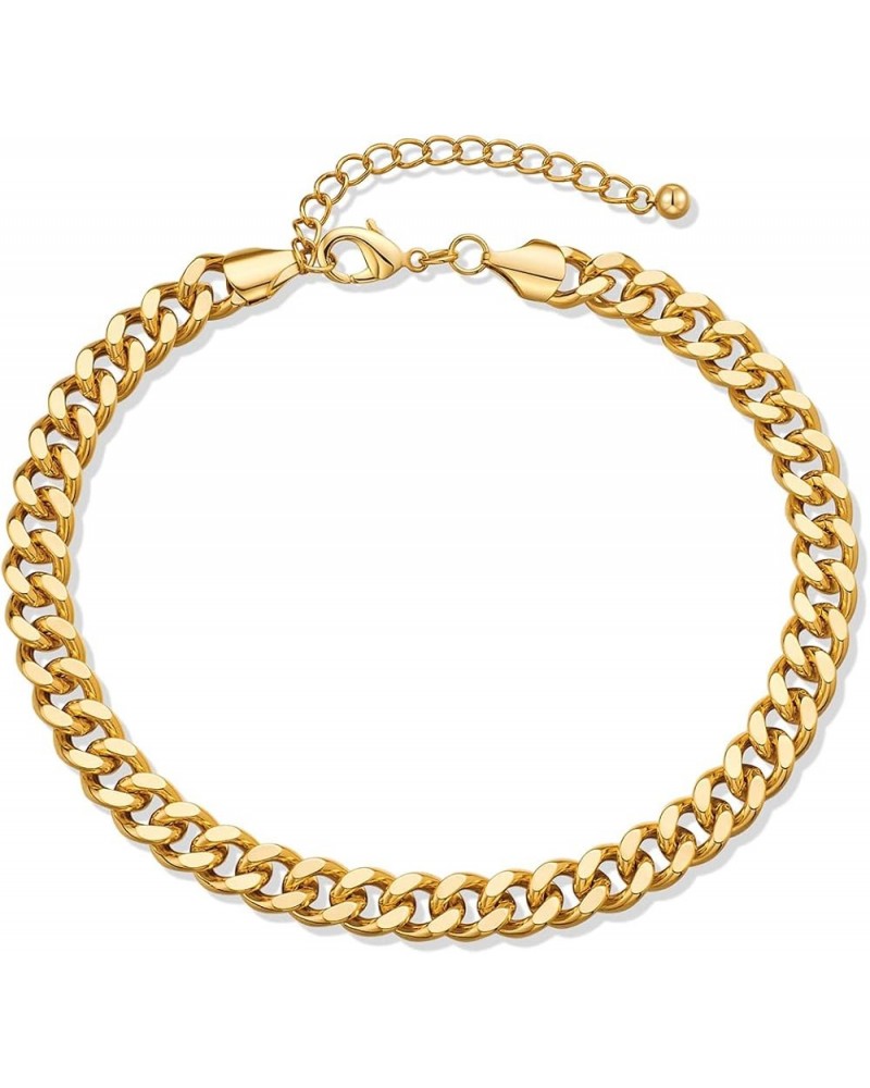 Gold Chain Necklace Cuban Chain Paperclip Link Choker Necklace for Ladies Jewelry Set Cuban $7.79 Necklaces