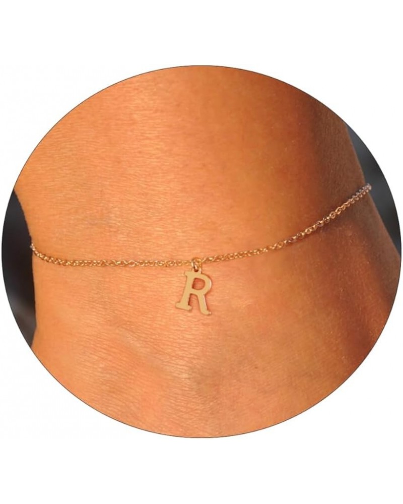 Initial Ankle Bracelets for Women 14K Gold Plated O Chain Letter Initial Anklets Dainty Gold Anklet Ankle Bracelets Minimalis...