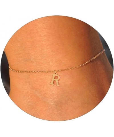 Initial Ankle Bracelets for Women 14K Gold Plated O Chain Letter Initial Anklets Dainty Gold Anklet Ankle Bracelets Minimalis...