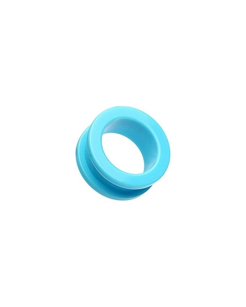 Neon Colored Acrylic Screw-Fit Ear Gauge Tunnel Plug 1" (25mm), Light Blue $9.53 Body Jewelry