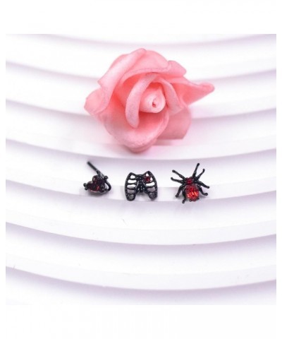 20G Nose Ring Studs 316L Halloween Nose Ring Christmas Nose Stud Spider and Devil Heart Nose Stud Bat Nose Ring Surgical Stee...