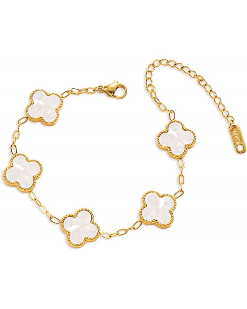 Gold Bracelet Fashion White White $7.41 Bracelets