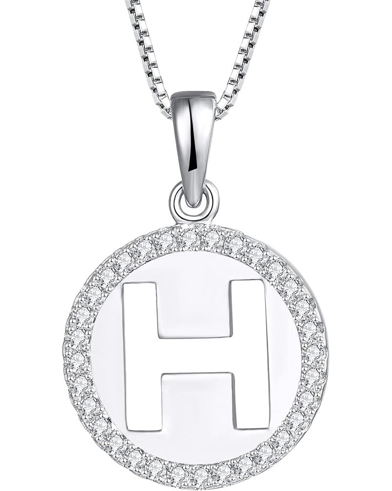 Initial Necklace for Women Teen girls 925 Sterling Silver Letter A-Z Pendant 26 Alphabet Jewelry H $22.94 Necklaces