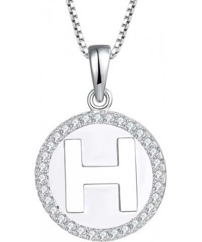 Initial Necklace for Women Teen girls 925 Sterling Silver Letter A-Z Pendant 26 Alphabet Jewelry H $22.94 Necklaces