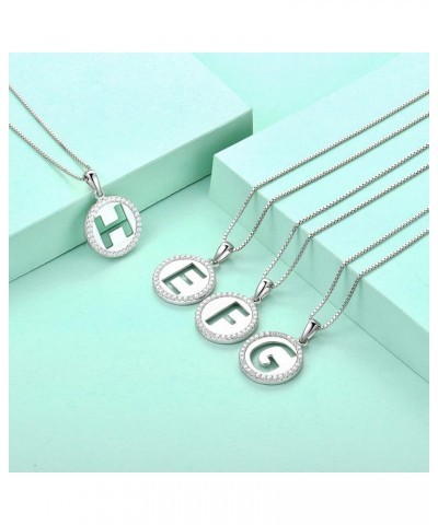 Initial Necklace for Women Teen girls 925 Sterling Silver Letter A-Z Pendant 26 Alphabet Jewelry H $22.94 Necklaces