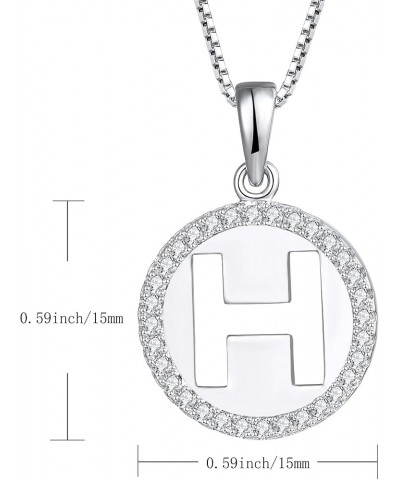 Initial Necklace for Women Teen girls 925 Sterling Silver Letter A-Z Pendant 26 Alphabet Jewelry H $22.94 Necklaces