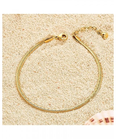 Gold Bracelet for Women 18K Gold Plated Dainty Paperclip Cubic Zirconia Disc Coin Star Cable Satellite Bead Pearl Simple Boho...