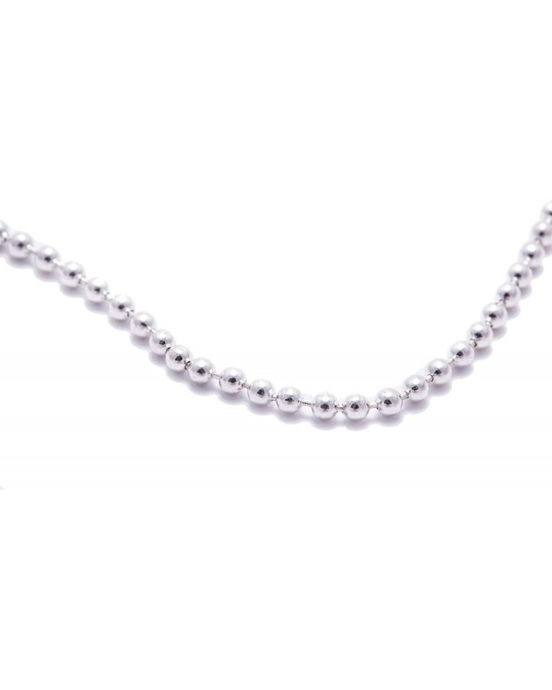 Silver Clad Steel Ball Chain Necklace 38.0 Inches $9.35 Necklaces