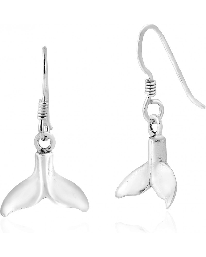 Ocean's Majestic Whale Tail .925 Sterling Silver Dangle Earrings $9.50 Earrings