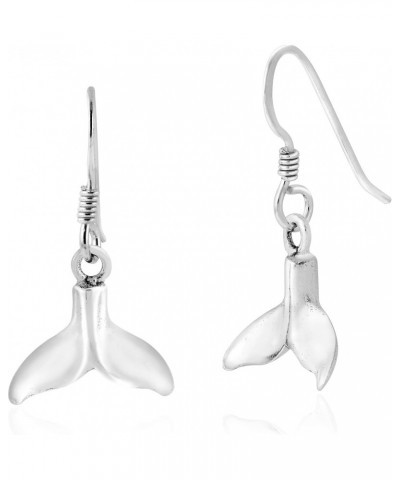 Ocean's Majestic Whale Tail .925 Sterling Silver Dangle Earrings $9.50 Earrings