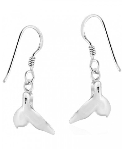 Ocean's Majestic Whale Tail .925 Sterling Silver Dangle Earrings $9.50 Earrings