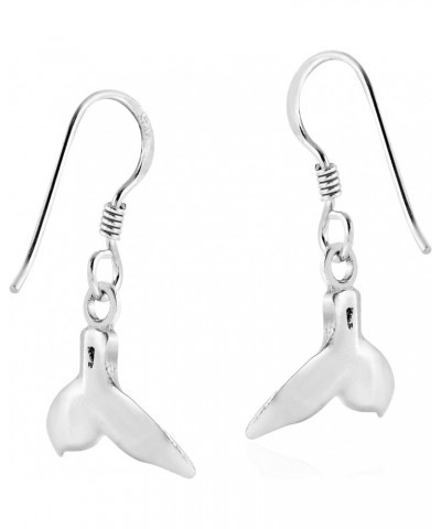 Ocean's Majestic Whale Tail .925 Sterling Silver Dangle Earrings $9.50 Earrings