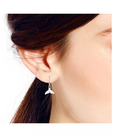 Ocean's Majestic Whale Tail .925 Sterling Silver Dangle Earrings $9.50 Earrings