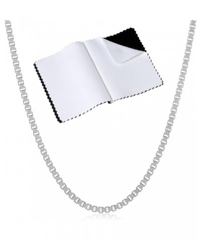 1mm-4mm Solid .925 Sterling Silver Square Box Chain Necklace or Bracelet 16.0 Inches 1.5mm Necklace $30.75 Necklaces