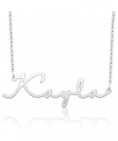 Personalized Name Necklace Cursive Script Name Stainless Steel Jewelry for Girls Name Necklace for Women Gold Name Necklace K...