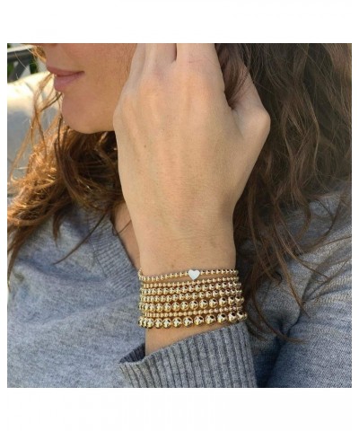 Gold Layered Beaded Bracelets for Women | Gold Filled Ball Bracelet for Women Girls(3pcs) $10.25 Bracelets