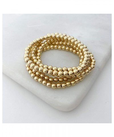 Gold Layered Beaded Bracelets for Women | Gold Filled Ball Bracelet for Women Girls(3pcs) $10.25 Bracelets