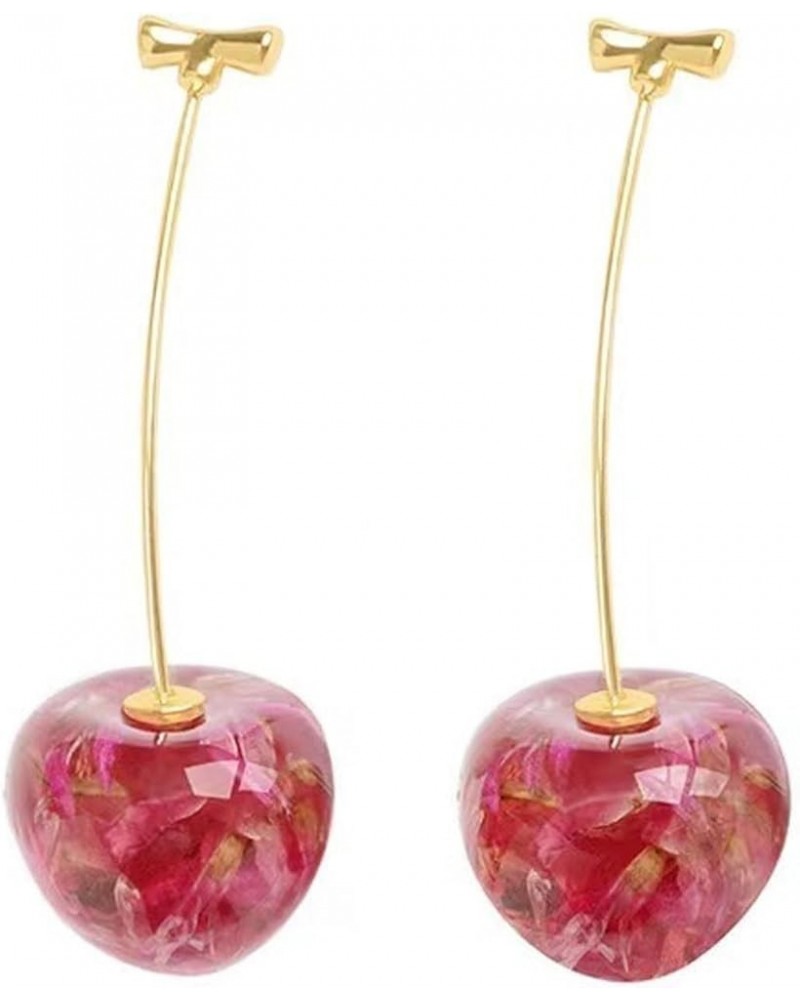 Cherry Earrings 3D Cherry Earrings for Women Cute Fruit Cherry Earrings for Teen Girls Sweet Cherry Jewelry Gifts B $6.35 Ear...