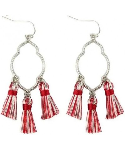 11 Colors Option Morocco Triple Mini Tassel Chandelier Earrings For Women 2023 Famous Brand Jewelry Wholesale Mixed Red $10.2...