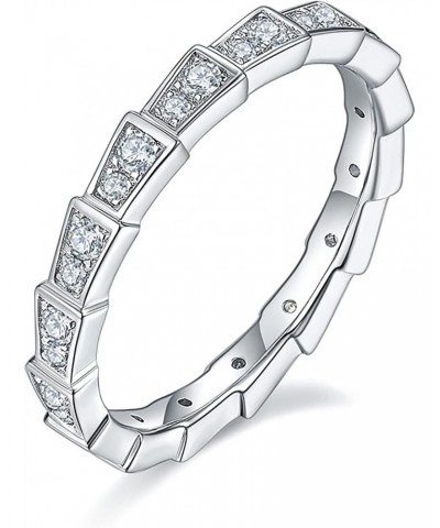 Sterling Silver Moissanite Band Ring Unique Mechanical Snake Band Arm for Women $31.95 Rings