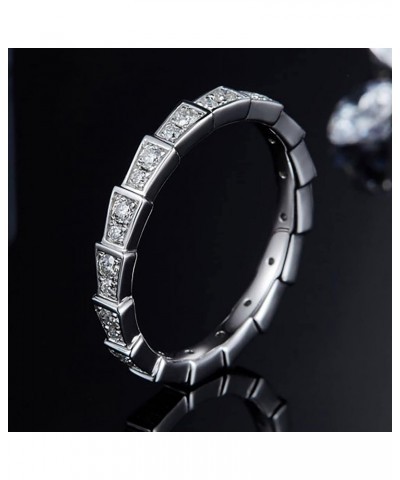 Sterling Silver Moissanite Band Ring Unique Mechanical Snake Band Arm for Women $31.95 Rings