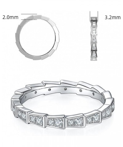 Sterling Silver Moissanite Band Ring Unique Mechanical Snake Band Arm for Women $31.95 Rings