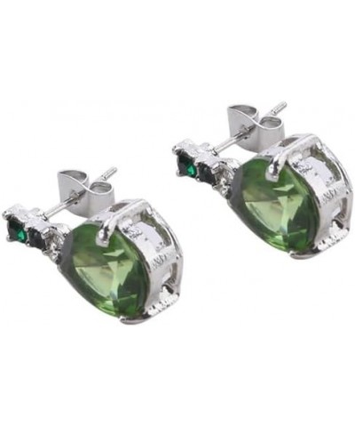 Women'S Engagement Party Teardrop-Shaped Dangle Earrings Single Stone Earring Designs green $3.51 Earrings