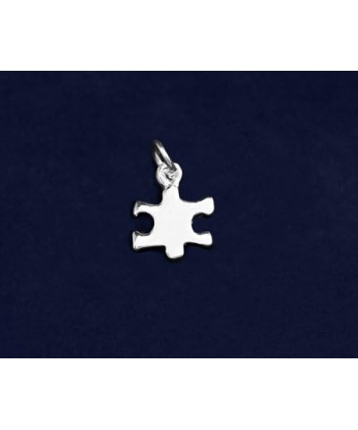 | Silver Autism Awareness Puzzle Piece Shaped Earrings – Bulk Autism/Asperger's Hanging Puzzle Earrings for Fundraising, Rese...