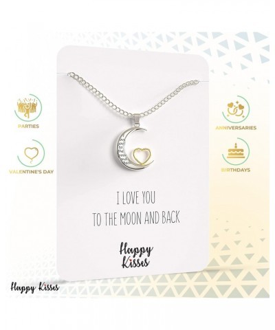 I Love You to the Moon and Back Pendant Necklace, 18-Inch Silver and Gold $10.31 Necklaces