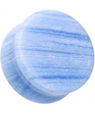 Blue Lace Agate Stone Double Flared Ear Gauge WildKlass Plug 00 GA (10mm) $9.87 Body Jewelry