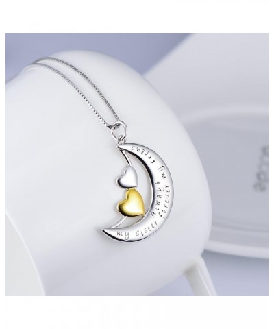 925 Sterling Silver Always My Sister Daughter Mother Forever My Friend Love Heart Sister Necklace for Women Sister Mother Gif...