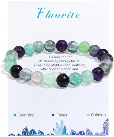 Healing Crystal Stone Bracelets for Women Men Stress Relief Anxiety Yoga Bracelet Semi-Precious Gemstone Bracelets Healing Gi...