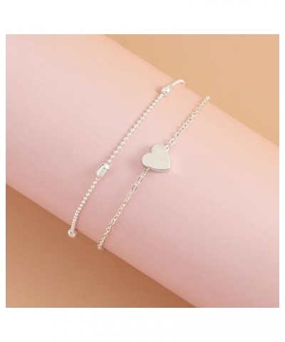 Dainty Ankle Bracelets for Women， 18K Gold Plated Anklets Minimalist Beach Letter Foot Chain Jewelry Gifts Style 4 $7.50 Anklets