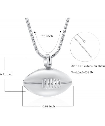 Urn Necklace for Ashes Cremation Jewelry America Football/Basketball Keepsake Urn Pendant Memorial Ash Urn Jewelry for Women ...