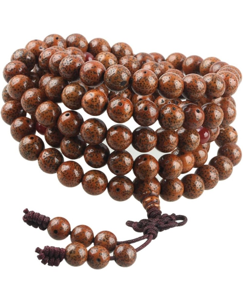 Brown Daemonorops Seeds 108 Tibetan Buddhist Mala Bracelet Beaded Prayer Bead(8mm) Deep Brown-2 $14.63 Bracelets